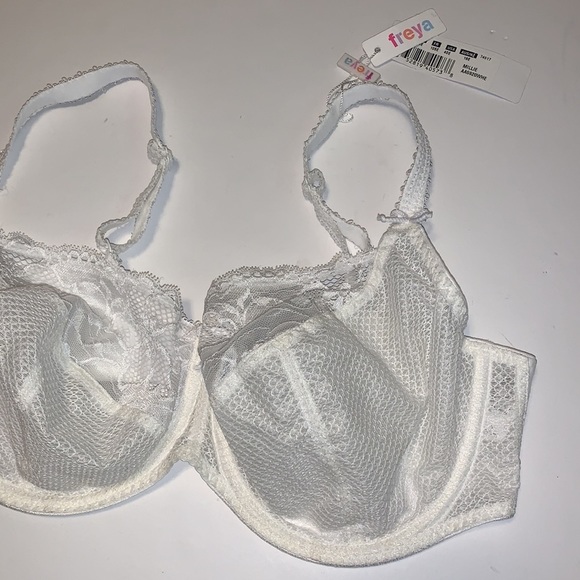 🆕 Freya “Millie” White Mesh Lace Bra - Women’s Size 40E / E40 - Picture 6 of 8